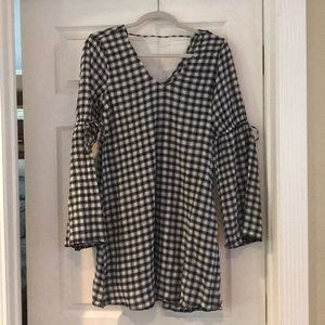 Michael stars black/white checked mini dress